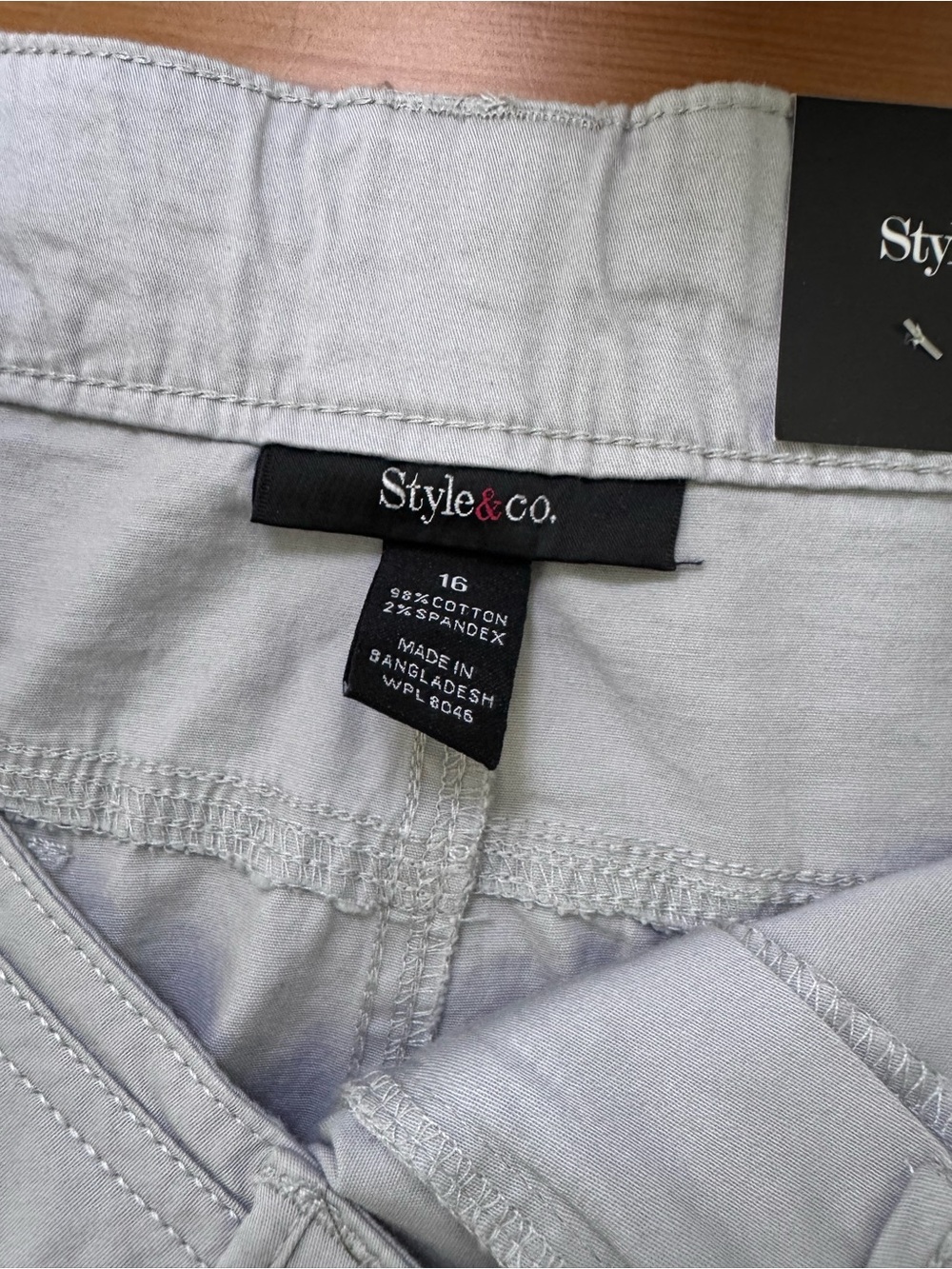 Style & Co New City Silver Cropped Pants Size 16 New With Tags - Picture 6 of 10